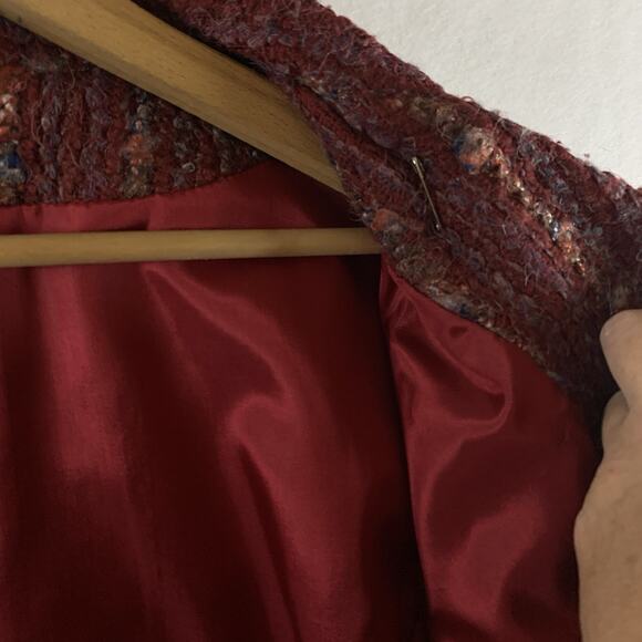 VTG Womens Open Front Textured‎ Jacket Sz M Boho Eclectic Artisian Indie Grunge - Picture 11 of 12